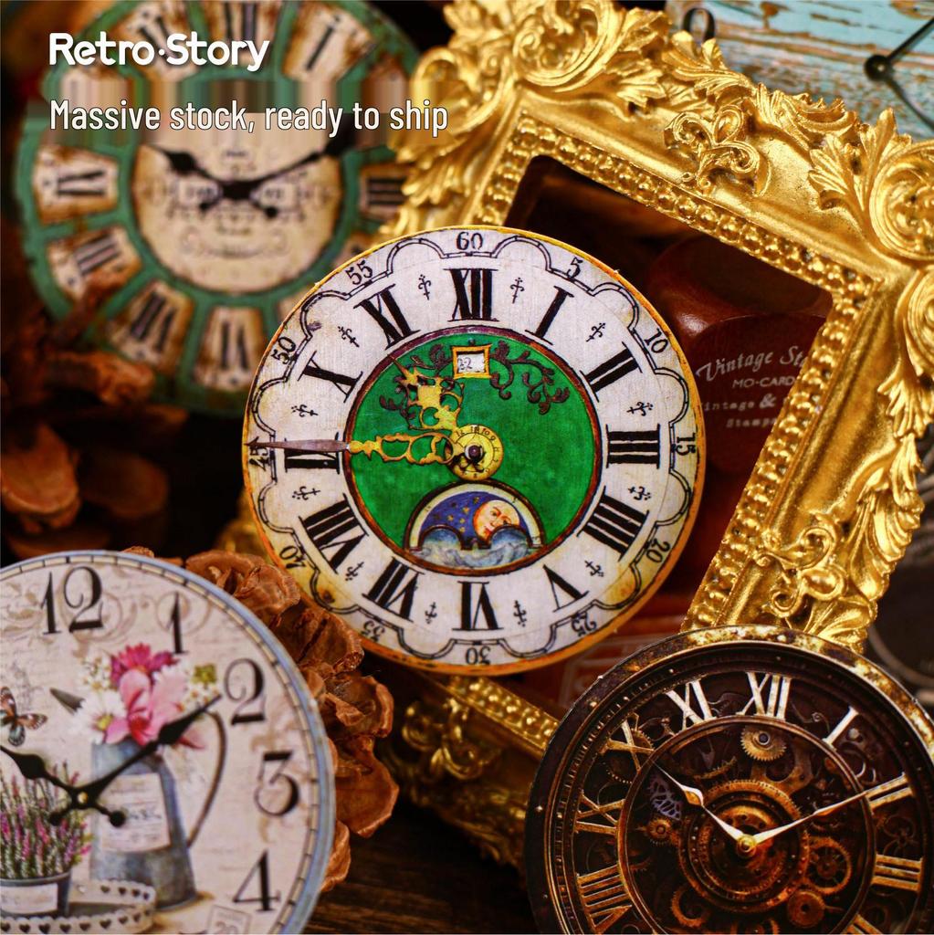 RetroStory Stickers: Creative Wall Clock Journal Pack