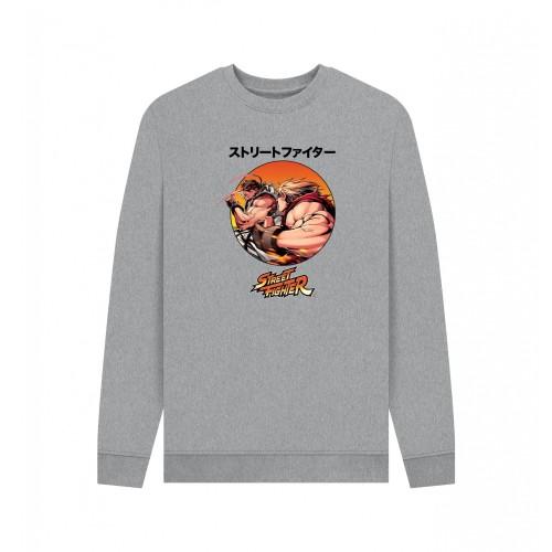 Street Fighter Unisex Adult Ryu & Ken Battle Sweatshirt