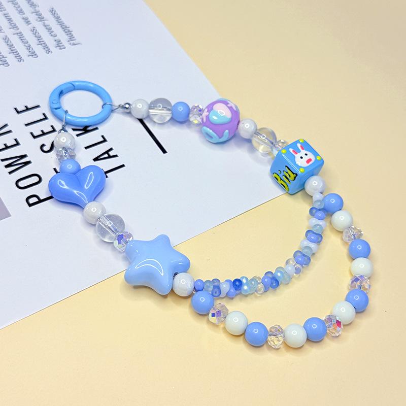 Diy Fashionable Small Fresh Mobile Phone Chain Anti-Lost Mobile Phone Case Pendant Beaded Bracelet Exquisite Girls Ccd Pendant