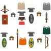 MOC Building Blocks Medieval Character Accessories Warhorses Militiamen Dragons Castles Knights Brick Gifts Toy Helmets Shields