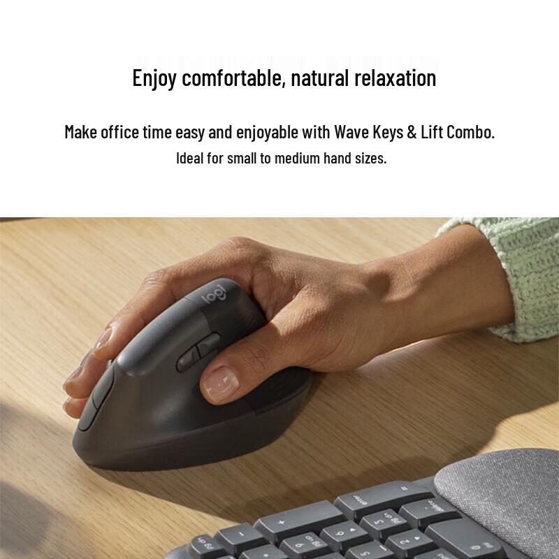 Logitech G WAVE KEYS LIFT COMBO Wireless Ergonomic Keyboard and Mouse Set
