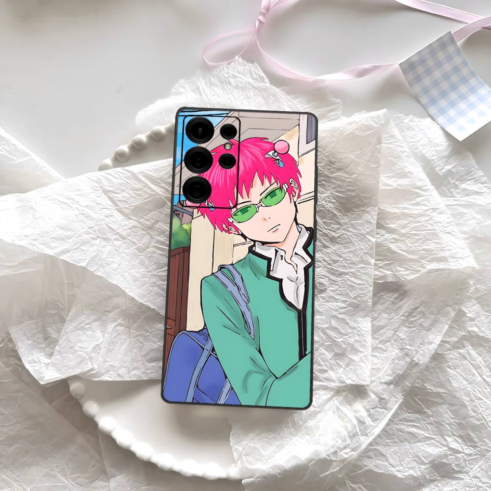 Cute Kitty Boy Saiki Kusuo Phone Case For Samsung S 24 Fe 25 Ultra Plus 20 Lite 21 30 22 23 24 22 Ultra 5G Fundas