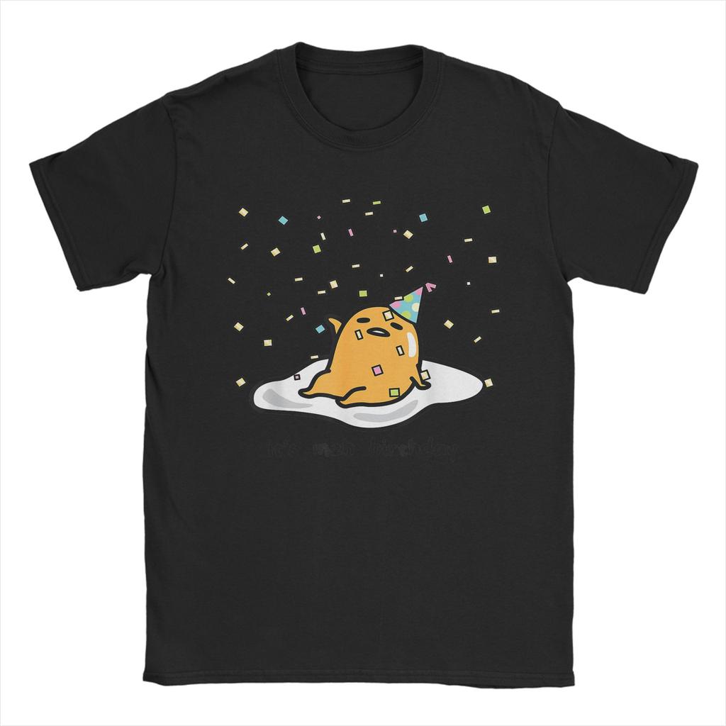 Gudetama Work Hard Sleep Harder  T Shirts  100% Cotton Clothing Crazy Short Sleeve Round Collar Tee Shirt Printed T-Shirt