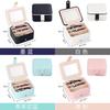 Children Jewelry Box With Mirror Multi Layer Travel Organizer For Earrings And Necklaces