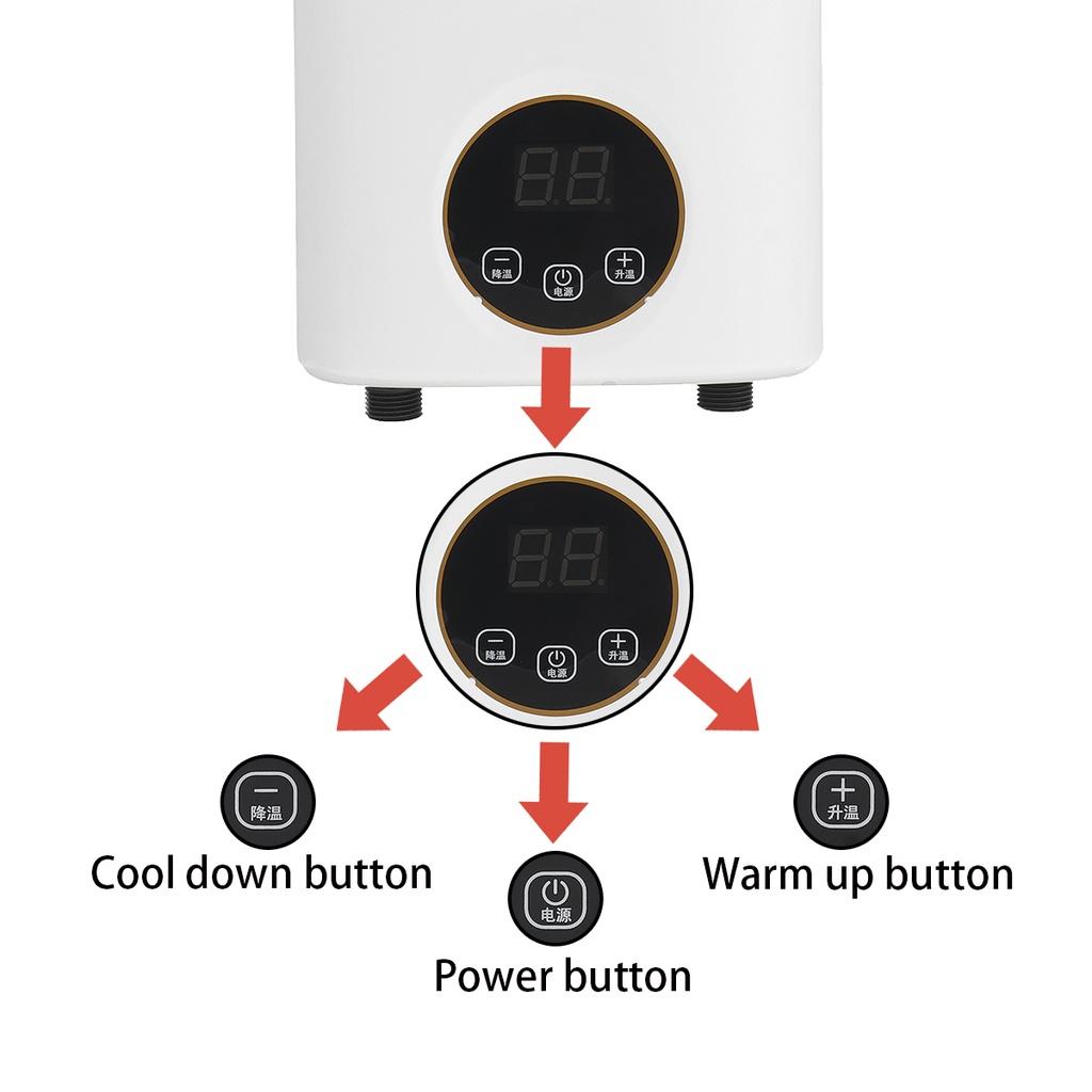 220V IPX4 Waterproof Instant Electric Water Heater Home Intelligent Constant Temperature and Rapid Heating Small Shower Bath Machine 6000W