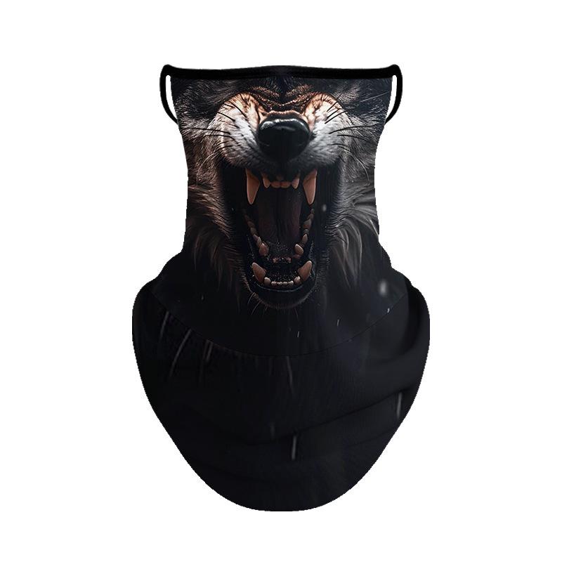 Maseczka na twarz ze zwierzętami TikTok: Zewnętrzny nakładany na uszy komin na szyję z filtrem przeciwsłonecznym do jazdy na rowerze, jedwab lodowy, oddychający, gotowy na lato