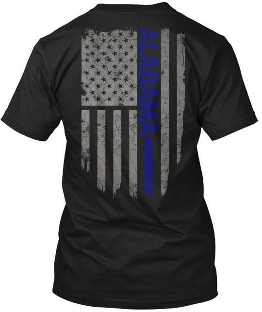 

Alabama Thin Blue Line - T-Shirt Made in the USA Size S to 5XL XL