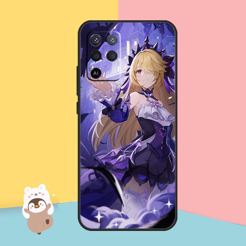 Anime Genshin Impact Fischl Phone Case For OPPO A15 A16 A5S A5 A9 A31 A53 A53S A52 A72 A83 A91 A93 A54 A74 A94 Cover