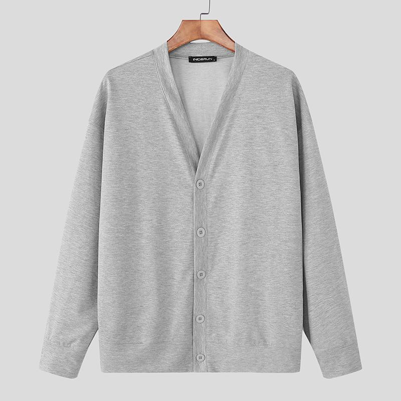 INCERUN Oversized Men Batwing Sleeve Buttons Up Casual Kimono Cardigan Tops