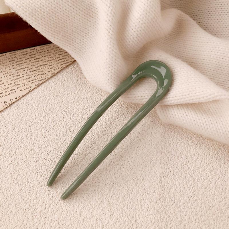 1Pc U-shaped Minimalist Hairpin Fashion Hair Sticks Women's Plastic Women Headwear Accessories