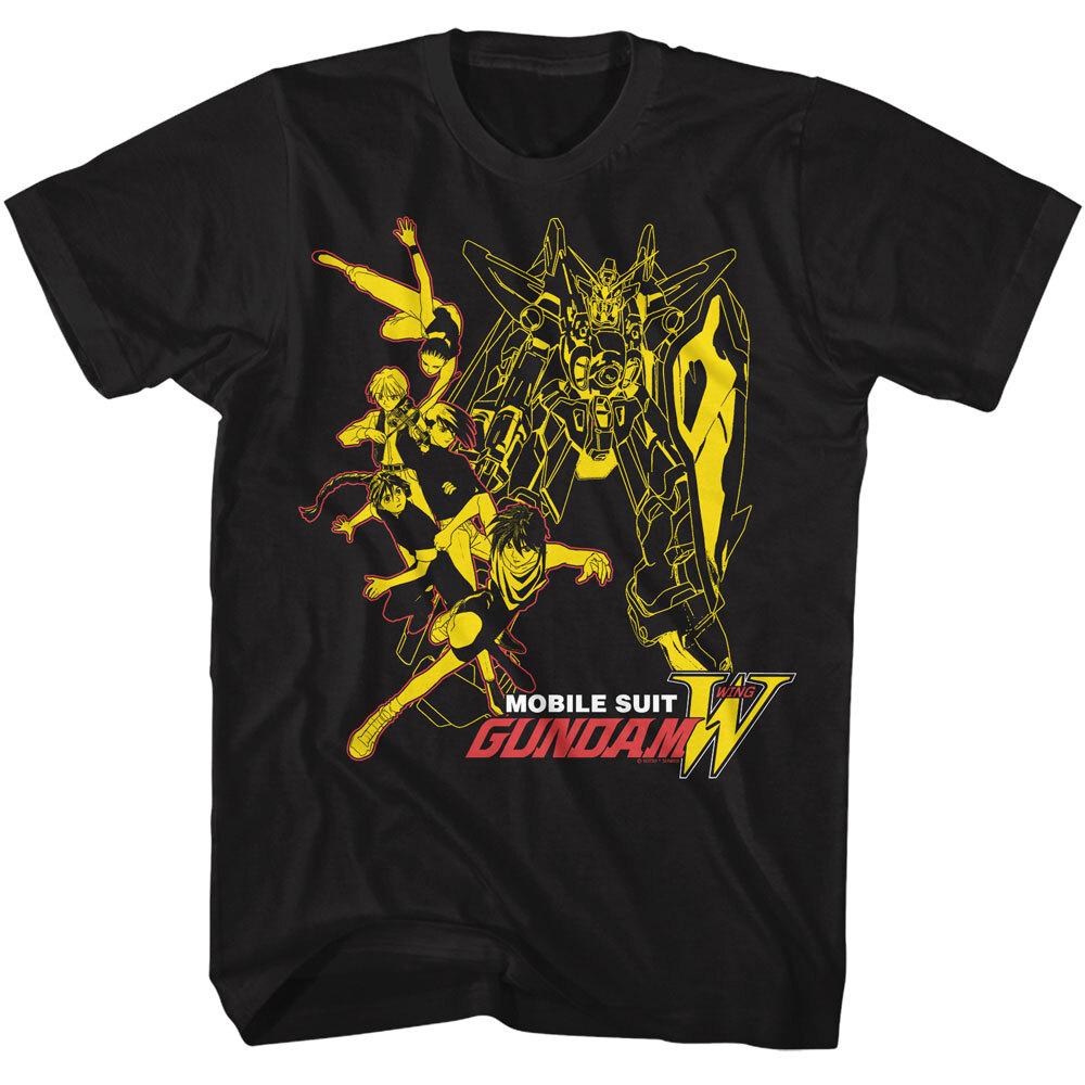 Gundam Japanese Military Anime Merch Bright Wing Group Men T Shirt S
