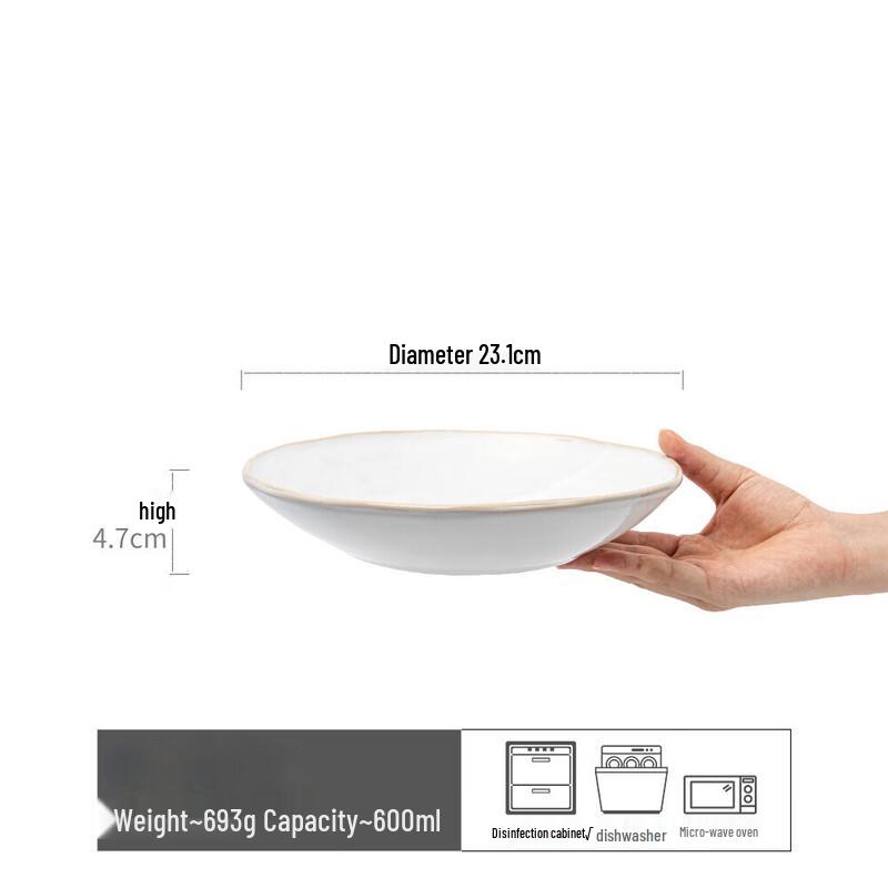 Abay Irregular Ceramic Serving Bowl