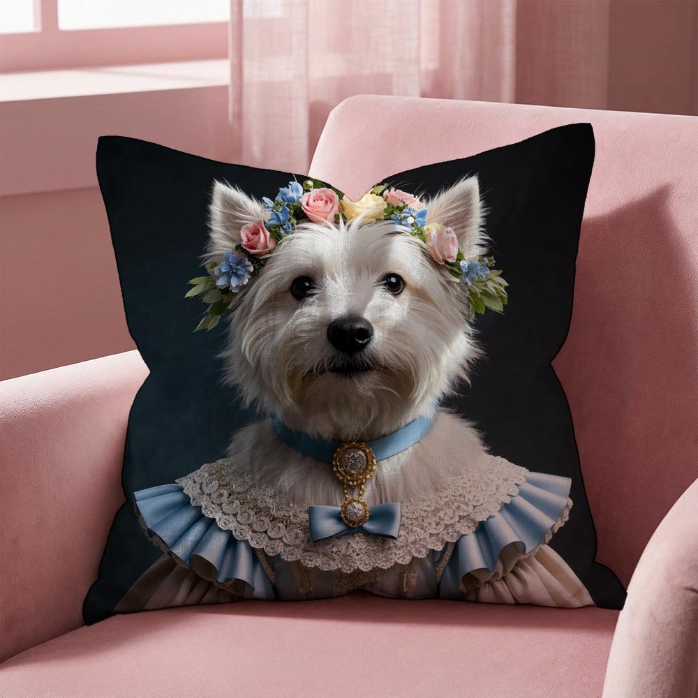 West Highland White Terrier Kissenbezug Mehrzweck-Kissenbezug für Zuhause & Auto - Wendbar, Weich & Strapazierfähig für den täglichen Gebrauch
