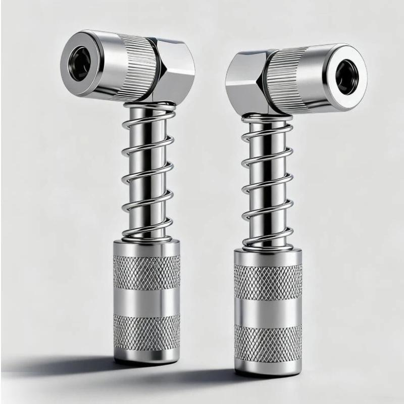 Grease Gun Nozzle 90 Degree Heavy Duty Alloy Steel Leak Proof for Narrow Space Home Garage Repair Use