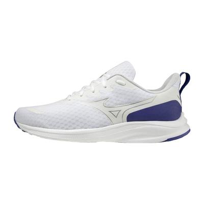 Esperanzer Running Shoes, Perfect for Commuting, Jogging, Sports, and Exercise, White/Silver, Size 22.5 Cm, 4E