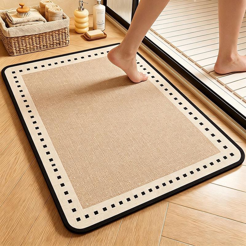 Diatom Mud Non-slip Quick-dry Bathroom Floor Mat: Mold-Proof, Water Absorbent, Dirt Resistant