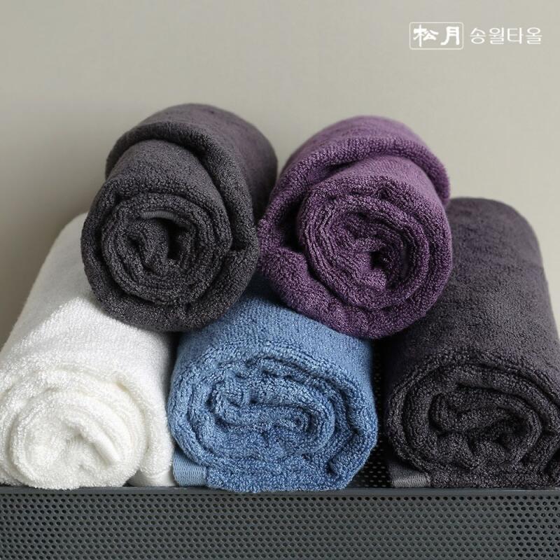 Towel Bamboo Premium Plain 180g 1 Sheet Heavy Weight [WB0A6E1] Gray 1 sheet