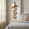 Romantic Wall Decor for Bedroom Hanging Heart Decor, 5 Layered Hearts Ornament, Rustic Farmhouse Coastal Style Wood Home Decorations Sign,Thanksgiving