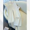 Women's Wide-Leg White Jeans, Spring Summer 2025 - Retro Slim Fit, Loose Straight-Leg Trousers
