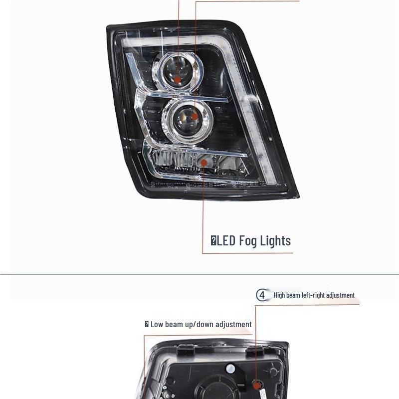 Shaanxi Delong X3000 LED Headlight Kit: Dual Lens, Flowing Turn Signal, Super Bright
