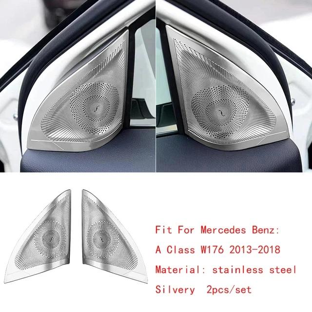 Für Mercedes-Benz A CLA GLA Klasse W176 X156 C117 Autotürlautsprecher aus Stahl, Stereo-Dekorationsabdeckung, Lautsprecherverkleidung