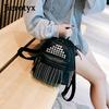 Rivets Women Backpack Female Tassel Anti Theft School Bag Backpacks for Adolescent Girls Bagpack