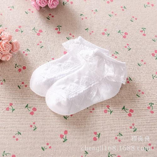 Baby Socks Spring Andautumn Styles Children's Socks Lace Socks Class A Cotton Mid-calf Socks Girls' Short Socks Infants and Toddlers 0-5 Years Old