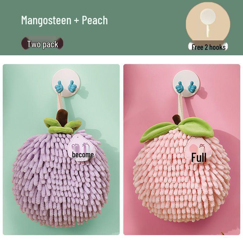 Chenille Hanging Hand Towel: Cute, Absorbent, Thickened for Kitchen & Bathroom