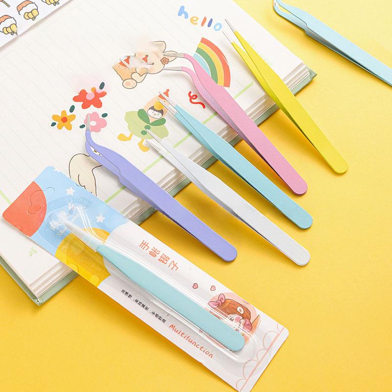 2Pcs/Set Anti-Static Elbow And Straight Stainless Steel Tweezers Cake Mold Sugarcraft Tool For Kitchen Bakeware Decoration