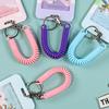 1Pcs Elastic Spring Rope Keychain Multicolor Anti Theft Adjustable Keyrings Bags Wallet Cellphone Accessories Car Key Holder