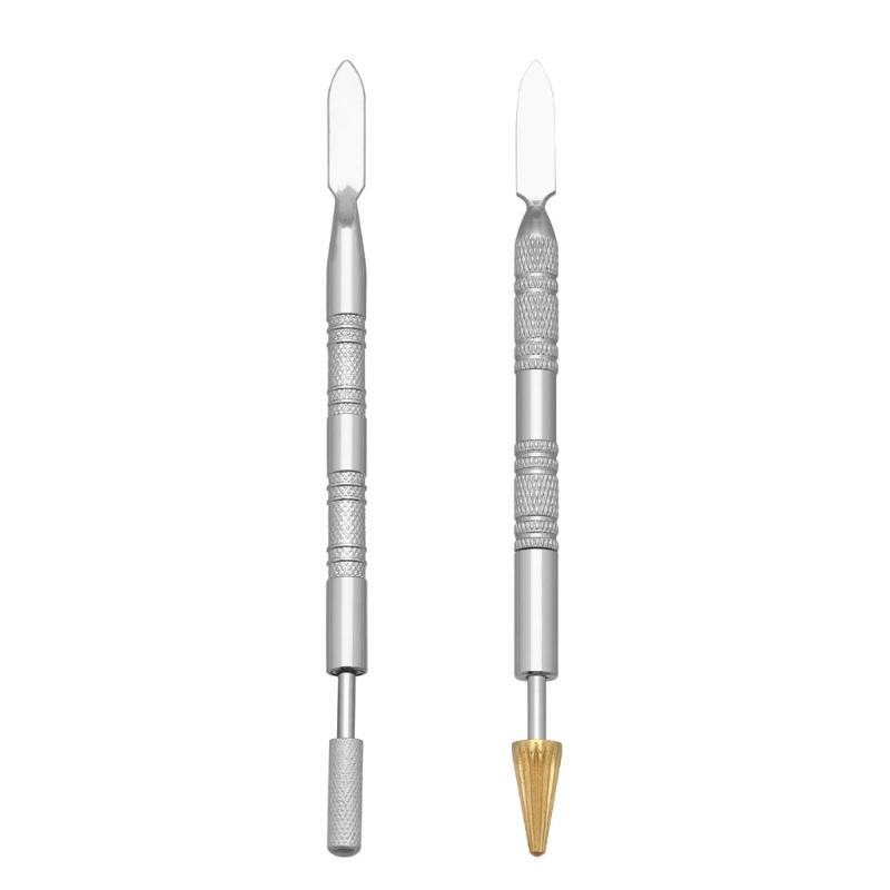 Portable Double Head Pen for Leather Edges Oiling Stainless Steel Craft Accessory for Artisanal and Hobbyists