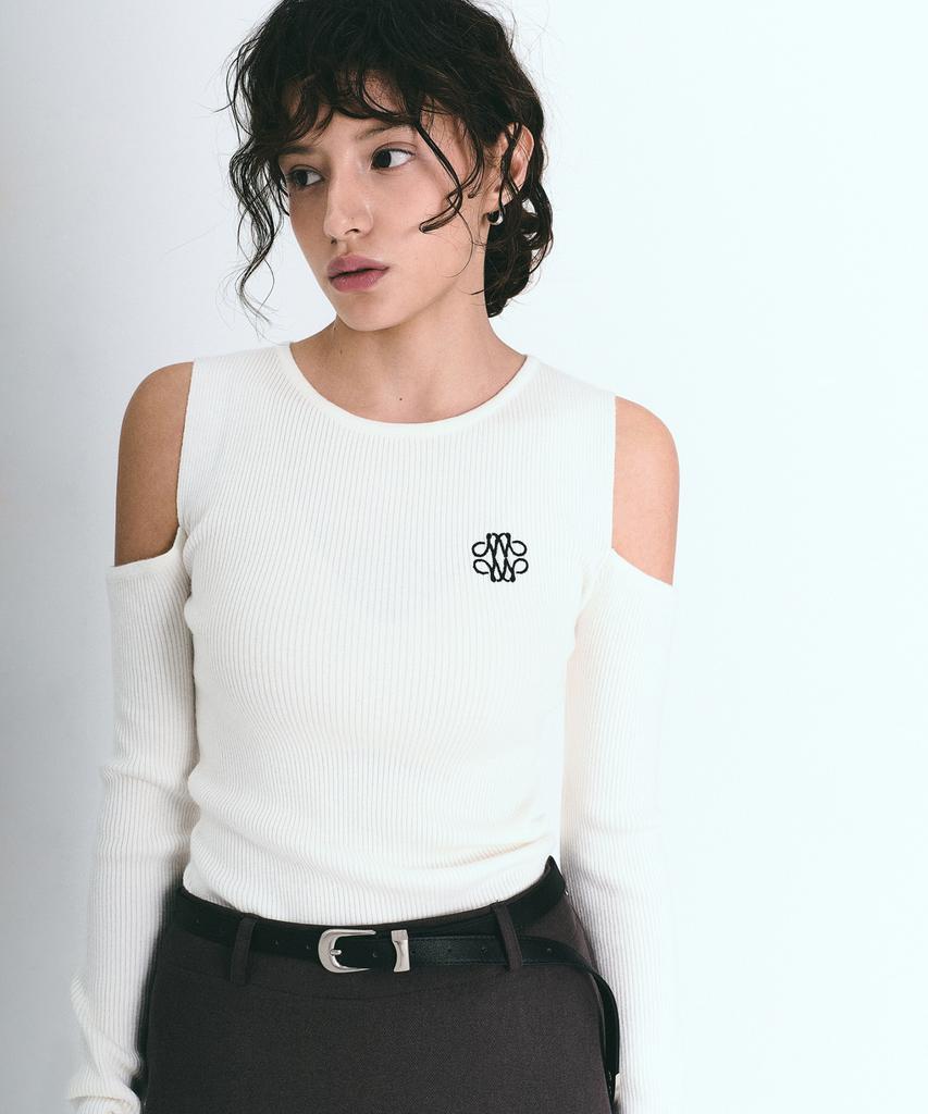 Nigaennikol Nicole Warmer Ribbed Off Shoulder Knit_Ivory