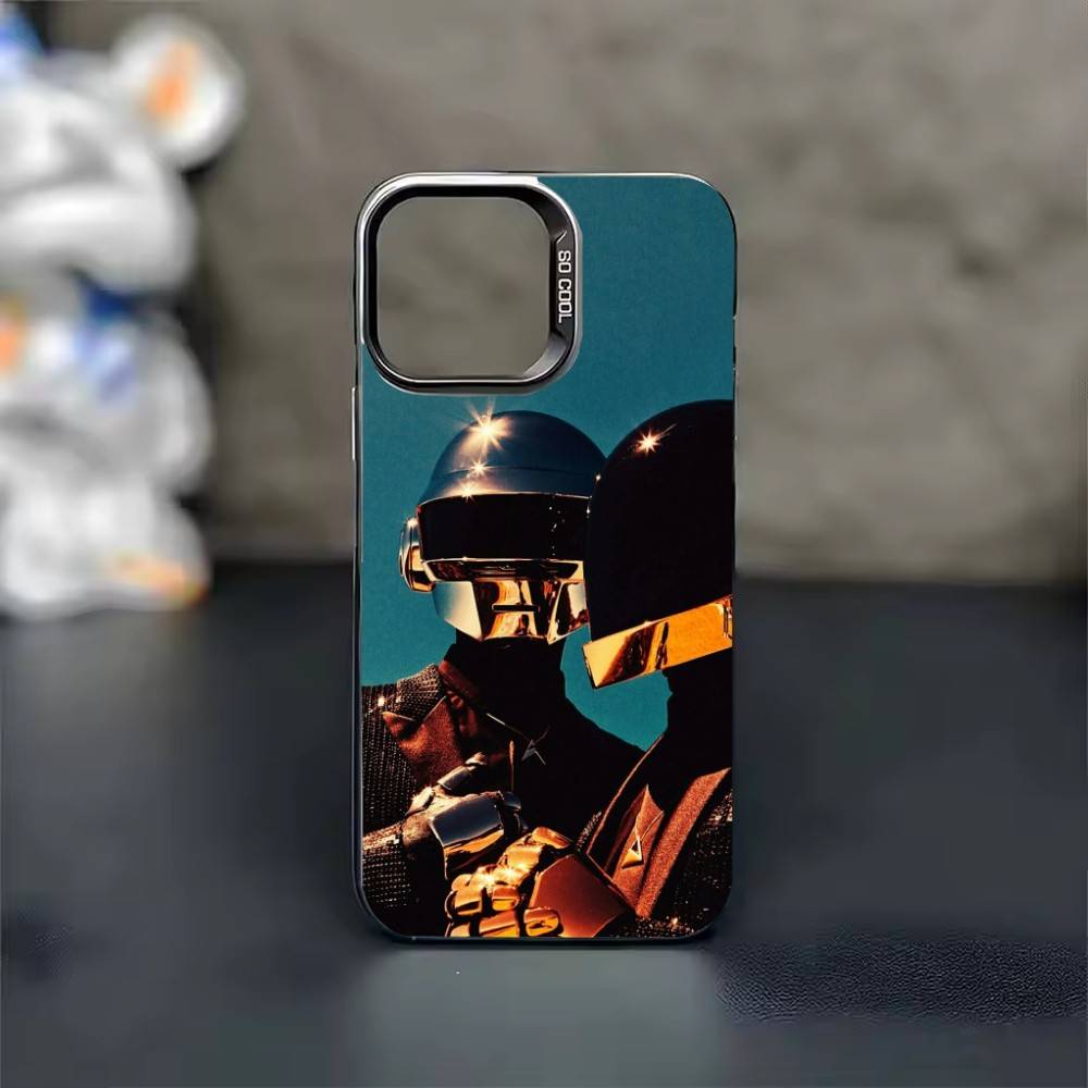 Hot Daft Punk Cool Phone Case For iPhone 17 16 15 14 13 12 11 Pro Max Plus Silver Candy Matte Cover