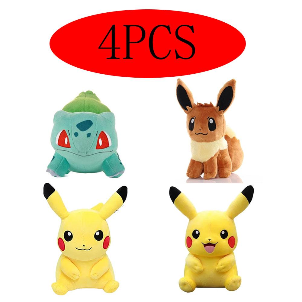 Cute Pikachu Plush Toy Pokemon Charmander Squirtle Bulbasaur Stuffed Doll Eevee Scorbunny Gengar Snorlax Christmas Gifts