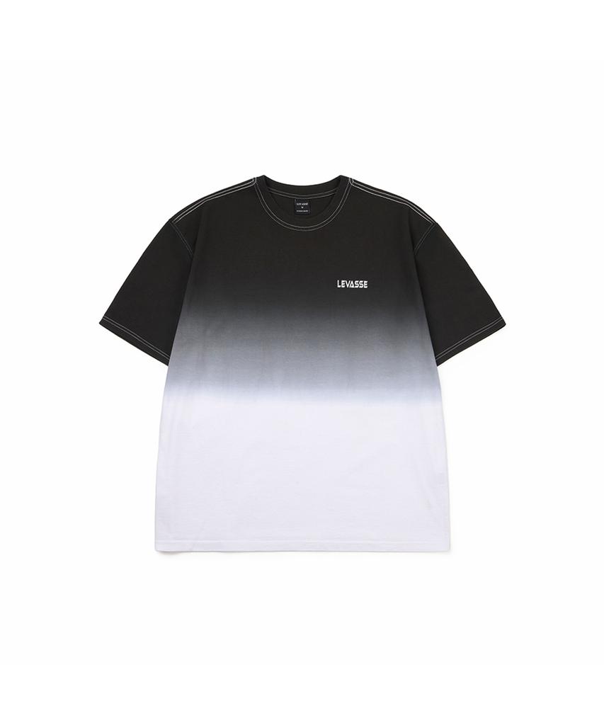 Leubase Old School Overfit Tee – Gradient Black