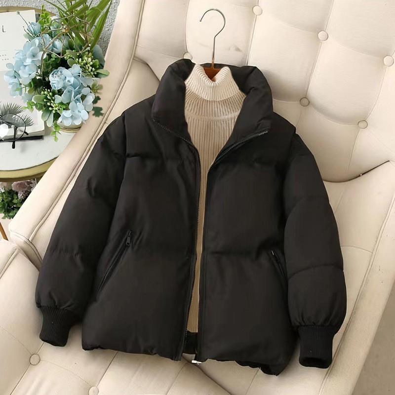 Winter Down Cotton Coat Women's Short Cotton Coat Korean Style Loose and Slim Cotton Winter Coat Jacket