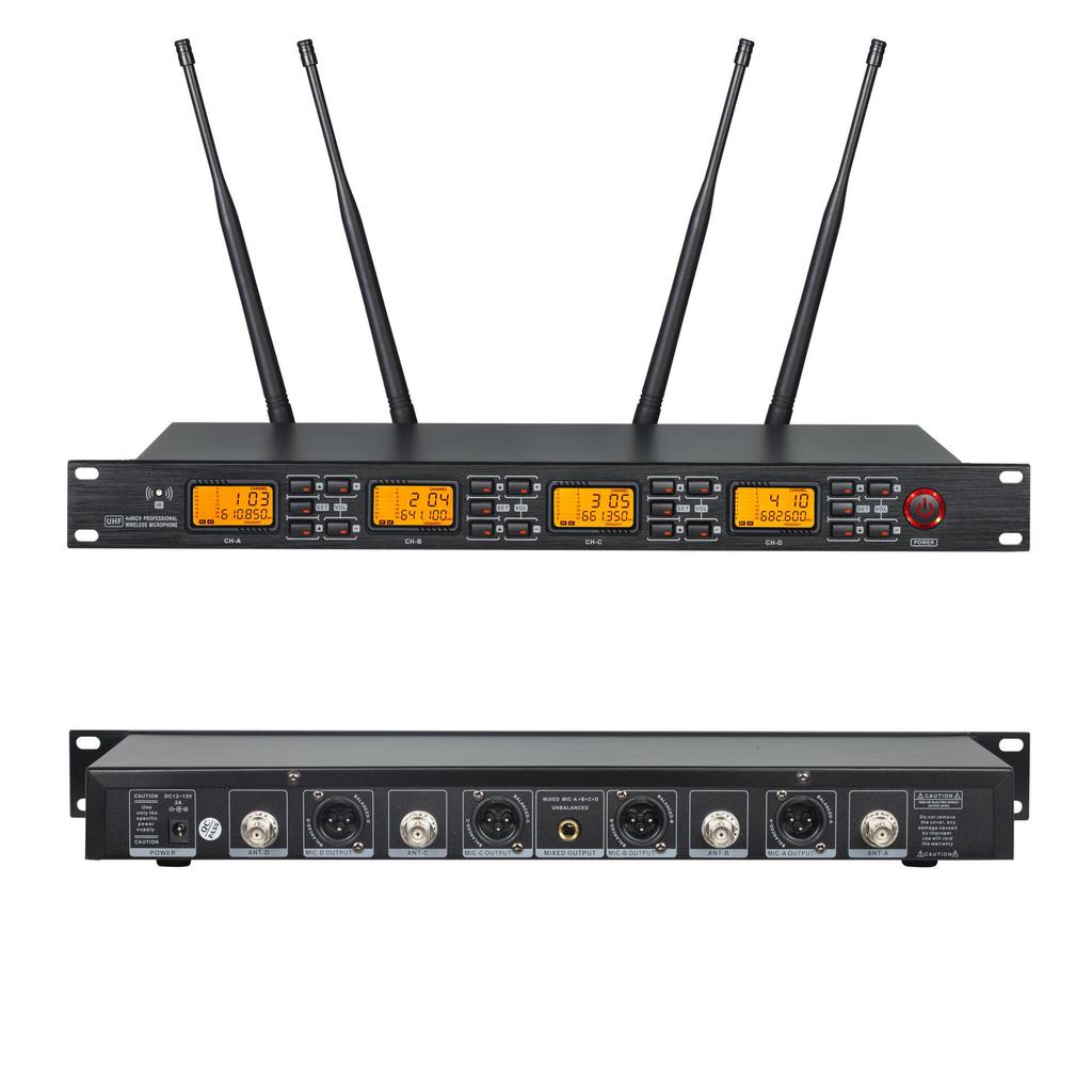 One-to-Four Wireless Conference Microphone System - In Stock