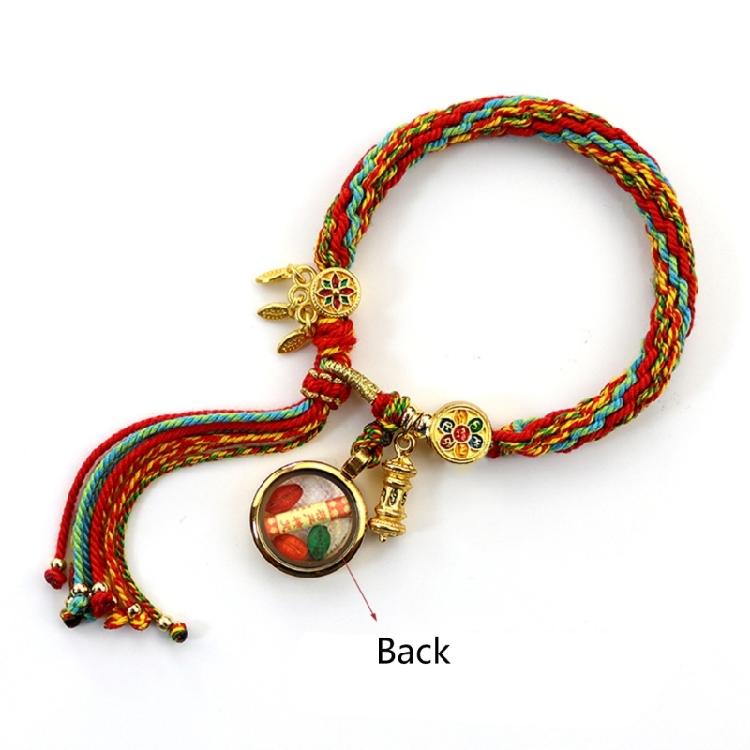 Elegant Tibetan Bracelet Memorial Bangle Simple Fringe Hand Strings for Women