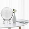 MerryNine Magic Crystal Ball, 80mm, Transparent Crystal Ball with Metal Base, Wiping Cloth, Feng Shui Item, Decorative Item (Clear + Metal Base)