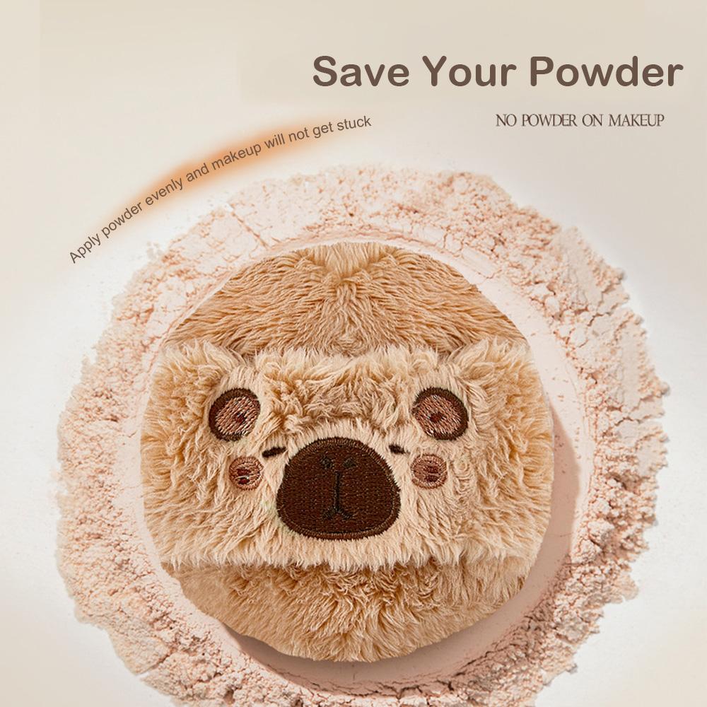 GECOMO Bear Long Velvet Powder Puff No Powder Blush Setting Flocking Powder Puff Plush Air Cushion