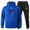 Fashion Printed Sweatshirt Pants Set Men Casual Sports Two-piece Head Thickened