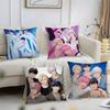 Kpop P-PLAVE Pillow Case Short Plush Print Cushion Cover Square Throw Pillow Covers Sofa Home Decor