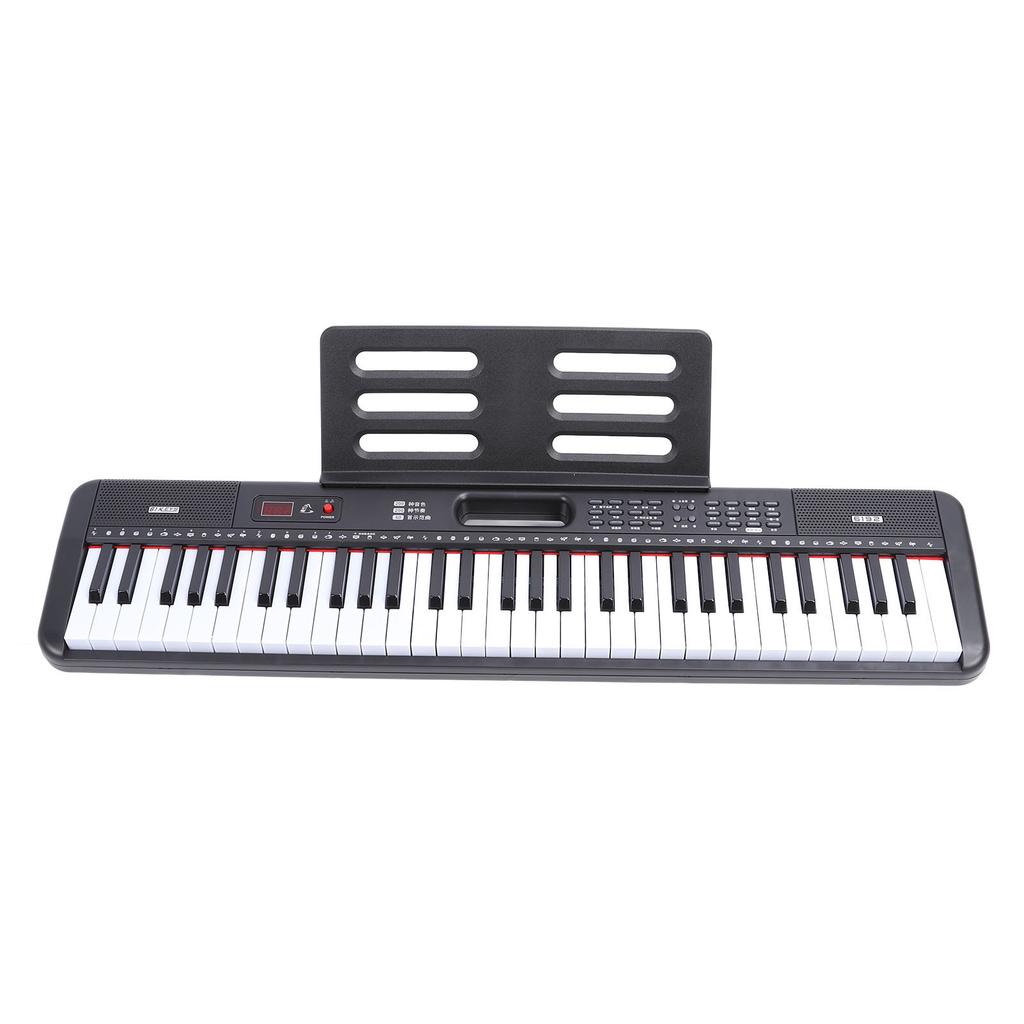61 Keys Piano Keyboard Electronic Digital Piano with Built In Speaker Microphone Sheet Stand for