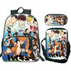 Anime Haikyuu Batoh 3ks Sada Školní Tašky S Taškou Přes Rameno Pouzdro na Tužky Dětské Batohy pro Kluky Dívky Batoh na Notebook Taška na Knihy Dárek