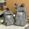 Gestreifter Rucksack Schülerrucksack Schultasche Pendler Rucksack mit großem Fassungsvermögen
