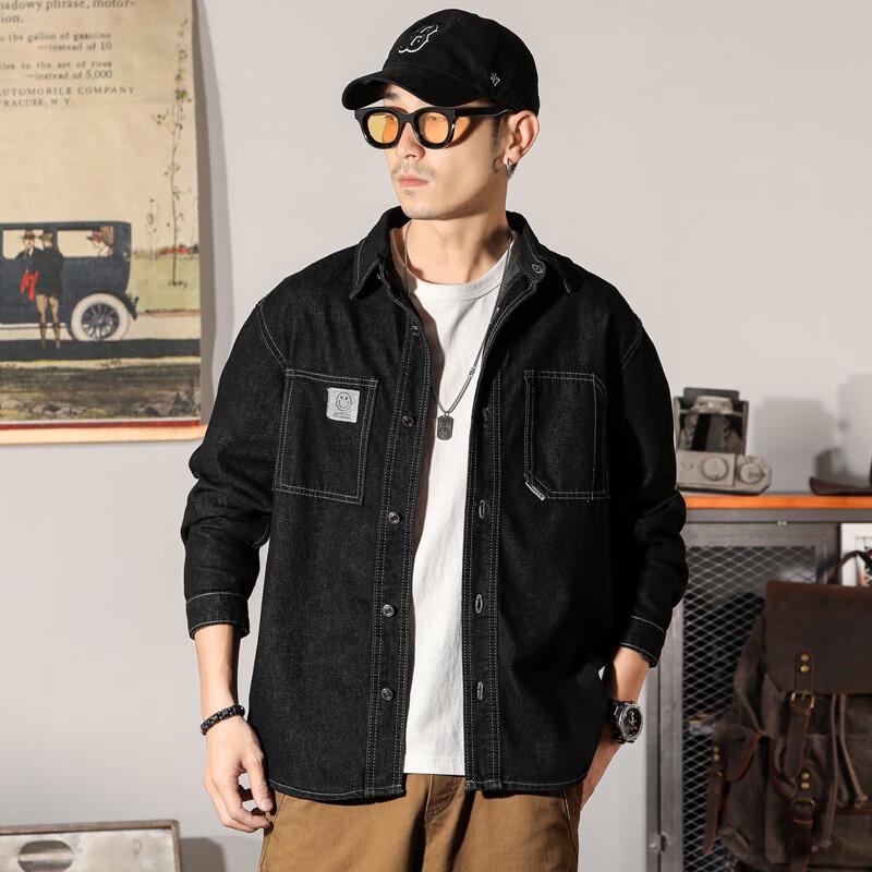 Men's Loose Fit Casual Workwear Denim Jacket