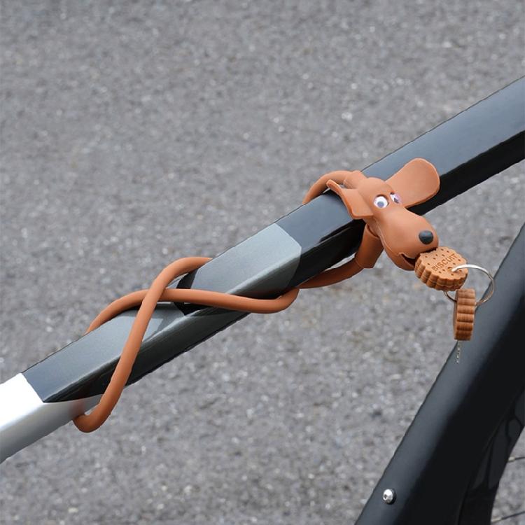 Lieblicher Keks Hund Diebstahlschutz Fahrradschloss Leicht Tragbar Fahrradschloss Silikonhülle Fahrrad Kabelschloss