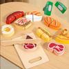 Wooden Kitchen Toys Simulation Pretend Cutting Fruit Vegetable Ice Cream Food Toy Montessori Educational Toys For Kids