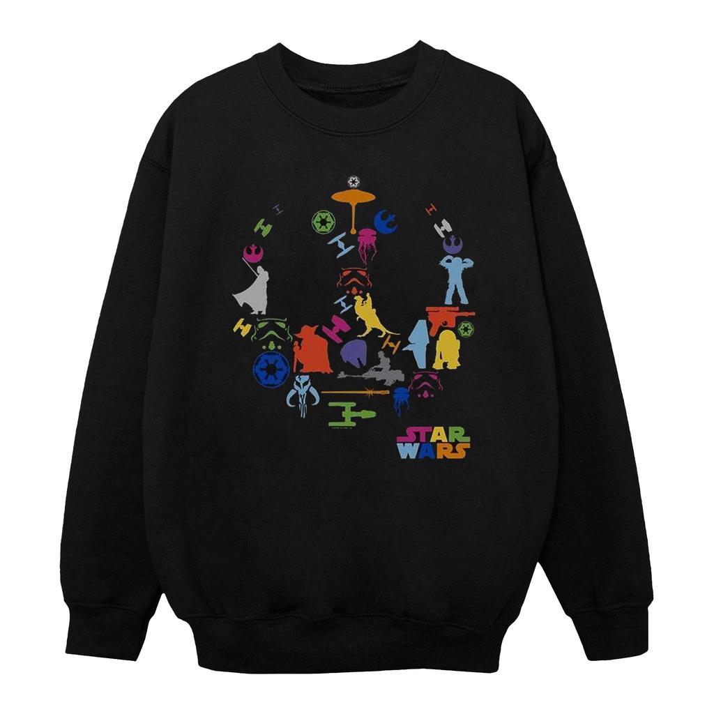 Star Wars Womens/Ladies Silhouette Collage Sweatshirt