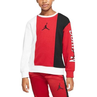 Casual Crew Neck Drop Shoulder Long Sleeve Kids Tops Red Black White CV5943-687